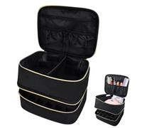 Volumoon Borsa Porta Smalti e Lampada perUnghie, Custodia per Smalti Doppio Strato, Valigetta Smalti per Unghie Portatile, Borsa Rimovibile per Cosmetici da Viaggio e Kit Manicure