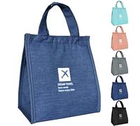 volumoon Borsa Termica Pranzo, Impermeabile Porta Pranzo, Riutilizzabile Borsa Frigo Piccola Portatile, Borsa per il Pranzo Isolata Portatile, Borsa per il Pranzo per Lavoro, Scuola, Picnic (Ciano)