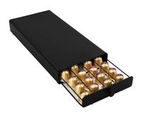 Volumoon Cassetto Porta Capsule Caffè, Portacialde da Caffè Compatibile con Nespresso 40 Capsule, Portacapsule Metallo, Cassetto Organizer per Macchina da Caffè, 37.5 x 17.5 x 5 cm