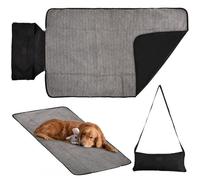 volumoon Coperta per Animali Domestici, Coperta Portatile per Animali Domestici, Tessuto Oxford con Borsa Portaoggetti, Cuscino Cane Impermeabile Pieghevole per Campeggio, Esterni, Viaggi 70 x 100 CM