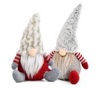 volumoon Coppia di Gnomi Natalizi, 25cm e 29cm Gnomi di Natale Fatti a Mano, Gnomo di Peluche per Decorazioni Natale, Decorazioni Natalizie Gnomi, Nano di Natale, Regalo di Natale per Famiglia, Amici