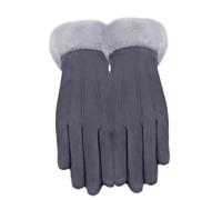 volumoon Guanti invernali da donna, Guanti Touch Screen,donna guanti antiscivolo antivento, Peluche Foderato Guanti Antivento, Guanti Eleganti Caldi per Ragazza Madre Fidanzata (grigio)