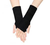 volumoon Guanti Senza Dita, 1 Paia di Guanti Lunghi Senza Dita, Guanti Mezze Dita, Guanti Invernali, Elasticizzati Uanti Senza Dita, Guanti Caldi Lavorati A Maglia per Uomo Donna (Nero)