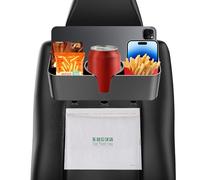 Volumoon Organizer Multifunzionale per Sedile Auto, Porta Bicchieri & Portaoggetti per Sedile Auto con Tripli Ganci, Snack Box Multiuso con 20 Sacchetti per Rifiuti Incollabili