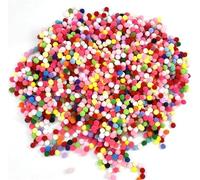 Volumoon Piccoli Pom Pom Colorati, 2000 Pezzi 8mm Artigianato Pompon Multicolor, Palle Assortite Pompons, Mini Pompon Decorazioni, Per Artigianato Fai-Da-Te e Decorazioni Artigianali