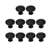 volumoon Pomelli per Mobili Rotondo, Pomelli per Cassetti, Nero Opaco Pomelli, Maniglie per Mobili da Cucina, Retro Pomolo per Mobile, 10 Pezzi Pomelli Rotondi da 30 mm per Porte di Mobili con Viti