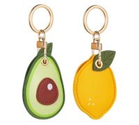 volumoon Portachiavi in PU Pelle, 2 Pezzi Custodia Protettiva Cover per Scheda di Controllo Accessi con Portachiavi, Portachiavi Per Auto da Donna, Portatile Portachiavi per Uomo, Ragazzi, Ragazze