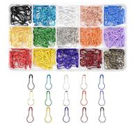 volumoon Spille da Balia, Spille di Sicurezza 450 Pezzi, Spille da Balia Metallo Calabash Pin con Contenitore, 15 Colori Calabash Pin, Spille di Sicurezza per lavori a maglia marcatori fai da te.
