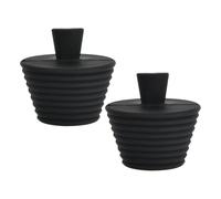 Volumoon Tappo di Scarico Universale, Set di 2 Tappi Lavandino Bagno, Tappi per Vasca da Bagno, Tappo per Lavandino Universale, Adatto per Vasca da Bagno, Lavello Della Cucina (Nero)