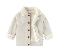 Volunboy Bambino Ragazzi Giacca in Pile Foderata, L'Autunno Inverno Sherpa Bambini Felpato Cappotto Giubbotto(Taglia 110,4-5 anni,Beige