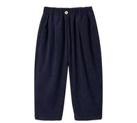 Volunboy Ragazzi Pantaloni Larghi in Velluto a Coste con Vita Elasticizzata e 3 Tasche per Bambini di 2-7 Anni(Marina Militare,3-4 Anni,Taglia 100)