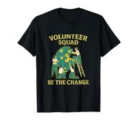 Volunteer Squad Be The Change Globe Puzzle Design Maglietta