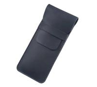 VOLURE Astuccio per penne in stile vintage fatto a mano, Leather Pen And Pencil Case Multicolor(Black-l)