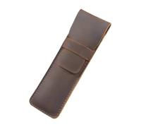 VOLURE Astuccio per penne in stile vintage fatto a mano, Leather Pen And Pencil Case Multicolor(Brown-s)
