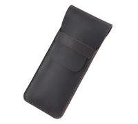 VOLURE Astuccio per penne in stile vintage fatto a mano, Leather Pen And Pencil Case Multicolor(Coffee-l)