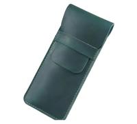 VOLURE Astuccio per penne in stile vintage fatto a mano, Leather Pen And Pencil Case Multicolor(Green-l)