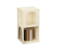 VOLURE Libreria verticale a due piani in ferro | Portaoggetti a 2 livelli in bianco e nero: for l'angolo del soggiorno, lo studio, la cucina e l'ufficio.(White)