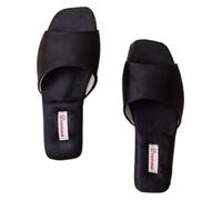 VOLURE Pantofole piatte a punta aperta da donna in raso | Multicolor EU 36-41 for la casa, la festa di matrimonio, l'uso quotidiano