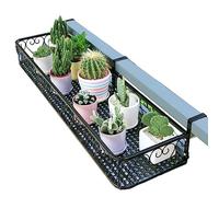VOLURE Vasi sospesi per balcone, Portavaso da appendere for balcone, for ringhiere e davanzali, multicolore, in diverse misure(Schwarz,20 * 120 * 12cm)