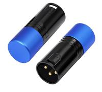 Voluty Tek Adattatore XLR maschio a 3 pin a terminale DMX blu per illuminazione, 2 pezzi