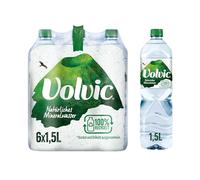 Volvic Naturelle - Confezione da 6 termoretraibili usa e getta, 6 x 1,5 l