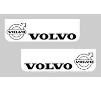 Volvo Camion Hgv Parafanghi 18 x 60cm Liscio Bianco PVC Logo Nero