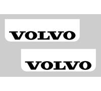 Volvo Camion Hgv Parafanghi 18 x 60cm Liscio Bianco PVC Paraspruzzi Nero Testo