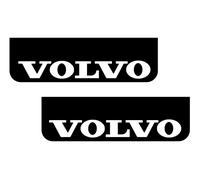 Volvo Camion Hgv Parafanghi 18 x 60cm Liscio PVC Nero Bianco Testo