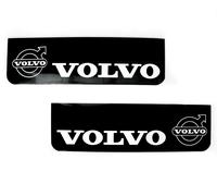 Volvo Camion Hgv Parafanghi 18 x 60cm Liscio PVC Nero Logo Bianco