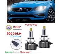 VOLVO V60 LAMPADE LED H7 12V 20KLM Modello 360° BIANCO 6000°K LENTICOLARARI