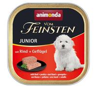 Vom Feinsten Junior cibo per cani, alimento umido per cani in crescita, con manzo + pollame, 22 x 150 g