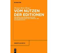 Vom Nutzen der Editionen (Copertina rigida) Editio / Beihefte