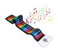 Vomeko 49 Key Roll Up Keyboard Piano, Portable Digital Electric Foldable Piano Keyboard, Thickened Silicone W aterproof 500mAh