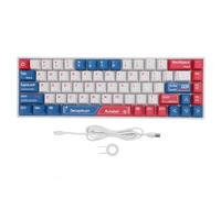 Vomeko 68 Key Mechanical Keyboard Blue Switch RGB Backlit Wireless/Wired Gaming Keyboard with 3000mAh Battery, Hot Swappable Keys for PC M AC Android iOS (White)
