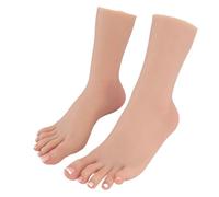 Vomeko Lifeleke Silicone Foot Mannequin (1 coppia) Piena di pratica giunta flessibile per fotografia di nail art, formazione di bellezza educazione medica educazione muscolare