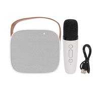 Vomeko P2 Mini Karaoke Machine con fono wireless, altoparlante Bluetooth portatile per adulti per bambini, batteria da 2000 mAh, suono forte da 115 dB, effetti del cambio vocale, (Mic singolo bianco)