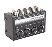 Vomeko Portable CX400 Mixer Passivo a 4 Canali - Mini Mixer Stereo Professionale, Mixer Audio con 4 Canali, Adatto Per Studi di Registrazione, Console, Palchi E Piccoli Club.