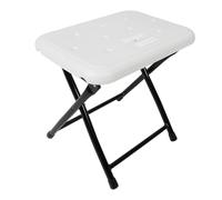 Vomeko Sedia da Doccia Pieghevole Sgabello da Doccia con Piedini Antiscivolo Panca da Bagno Sedia da Bagno per Anziani Telaio in Acciaio al Carbonio, Design Pieghevole Salvaspazio