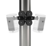 VOMENC Supporto magnetico per doppia fotocamera con due punti filettati da 6,35 mm, compatibile con Blink, R-ing, Eufy, Google, Wyze, Arlo, Simplisafe, Reolink, Tapo e pannelli solari, supporto in