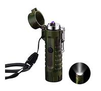 VOMONO Accendino elettrico ad arco a LED portatile per esterni - Accendini antivento al plasma - Ricaricabile tramite USB, lanterna da campeggio, candela cucina - regali da uomo