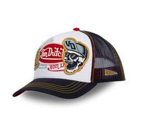 Von Dutch Berretto uomo e donna Badge, berretto Trucker regolabile con Snapback, Blu, Bianco, Rosso, Taglia TU, bianco, Taglia Unica