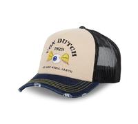 Von Dutch Cappellino da uomo e da donna regolabile, berretto da Trucker Crew, Beige/Nero/Blu marino, Taglia unica