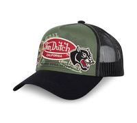 Von Dutch Cappellino da uomo e da donna regolabile, berretto Trucker Patches, Nero / Cachi / Rosso, Taglia unica