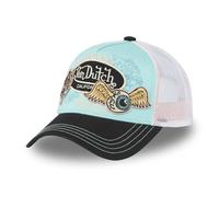 Von Dutch Cappellino da uomo e da donna regolabile, berretto Trucker Patches, Nero/Turchese / Bianco / Rosa, Taglia unica