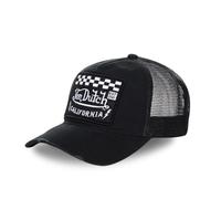 Von Dutch Snapback TU - Cappellino da uomo e donna, con cappuccio da Trucker Live Fast, regolabile, nero/bianco, Taglia unica