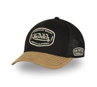 Von Dutch Cappellino da uomo e donna, berretto Trucker regolabile con Snapback, nero/giallo , Taglia unica
