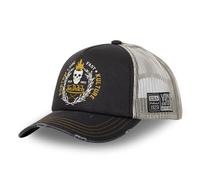 Von Dutch Cappellino da uomo e donna Crew, berretto Trucker regolabile con Snapback, grigio/nero, Taglia Unica