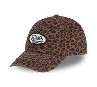 Von Dutch Cappellino da uomo e donna Leopard, berretto da papà regolabile con fibbia, Marrone/Nero/Bianco, Taglia unica