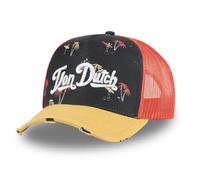 Von Dutch Cappello Uomo e Donna, Trucker Print, Arancione 05
