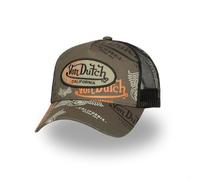 Von Dutch Snapback - Cappellino da uomo e da donna, colore: caffè, berretto da camionista regolabile, Cachi/Arancione/Nero, Taglia unica